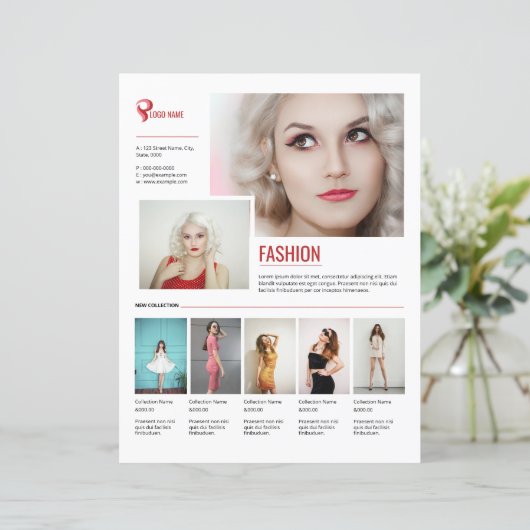Fashion Product Promotion Flyer Template (スタンド正面)