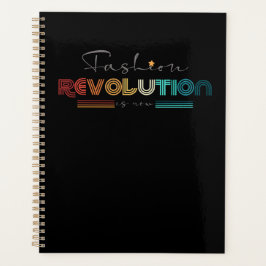 Fashion Revolution レトロタイポグラフィーノートブック プランナー手帳
