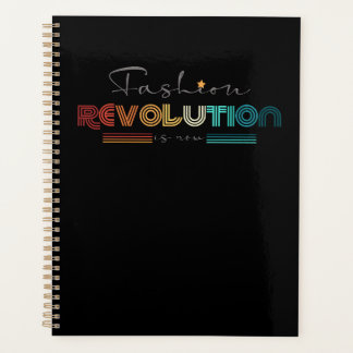 Fashion Revolution レトロタイポグラフィーノートブック プランナー手帳