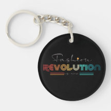 Fashion Revolution レトロタイポグラフィ ブラックアクリル