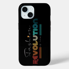 Fashion Revolution レトロ タイポグラフィ iPhone ケース