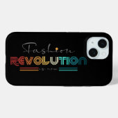 Fashion Revolution レトロ タイポグラフィ iPhone ケース Case-Mate iPhoneケース (裏面 (横))