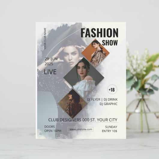 Fashion Show Flyer Template  (スタンド正面)