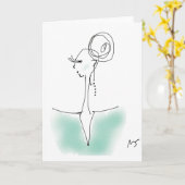 Fashion Teal Card カード (黄色い花)