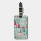 Fashion Travel Woman World Cities ラゲッジタグ (正面縦)