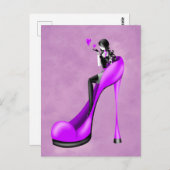 Fashionable Lady in Stiletto Postcard ポストカード (正面/裏面)