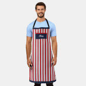 Fashionable Long Patterned Apron for Men and Women エプロン (着用した状態)