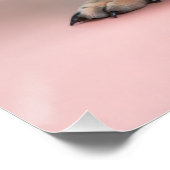 Fashionable Pug Dog Wearing Vintage 1940s Style ポスター (コーナー)