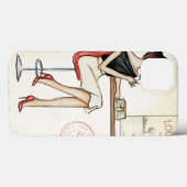 Fashionable Woman Drinking Wine Case-Mate iPhoneケース (裏面 (横))