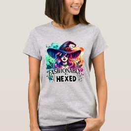 "Fashionably Hexed Witch – Modern Style Halloween Tシャツ