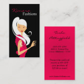 Fashionestaのファッションのベクトル売子の名刺 名刺 (正面/裏面)