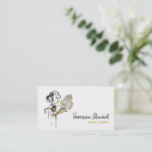 Fashionillustrationの美しいビジネス蝶 名刺 (スタンド正面)