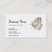 Fashionillustrationの美しいビジネス蝶 名刺 (裏面)