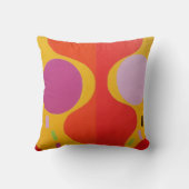 Fashionista Flair Abstract Throw Pillow クッション (裏面)