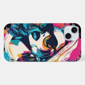  Fashionista Stilvolles Porträt Powerfrau iPhoneケース (裏面横)