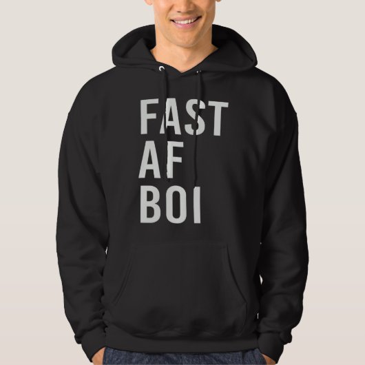 Fast AF Boi Meme Streetwear パーカ (正面)