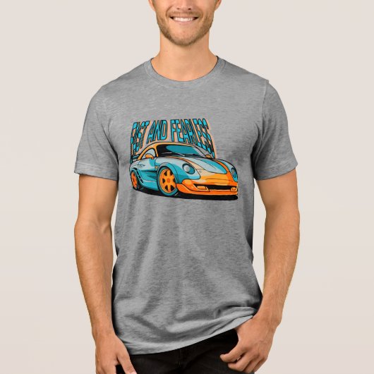 Fast and Fearless Sports Car  トライブレンドＴシャツ (正面)