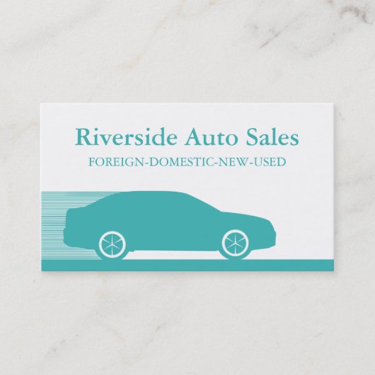 Fast Autoco名刺，ティール（緑がかった色） 名刺 (正面)