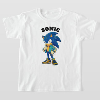 Fast Blue Hedgehog Kids T-Shirt 🌀💙✨ | Speed Cart Tシャツ