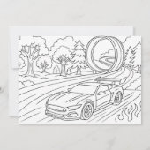 Fast Car 5th Birthday Party Theme 招待状 (裏面)