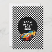 Fast Car Birthday Party写真 招待状 (裏面)