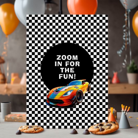 Fast Car Birthday Party写真 招待状