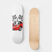 Fast Car Cartoonフラグレース-背面の色を選択 スケートボード (正面)