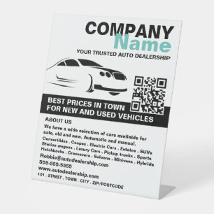 Fast Car Logo、Auto Dealership 広告's 台座サイン