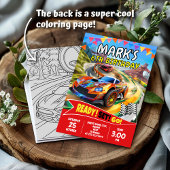 Fast Cars Racingパーティーfor Boys 招待状