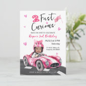 Fast Curious Any Age Birthday Photo Invitation 招待状 (スタンド正面)