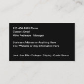 Fast Delivery Service Courier Business Card 名刺 (裏面)