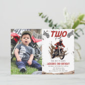 Fast Dirt Bike Adventure 2nd Birthday Photo 招待状 (スタンド正面)