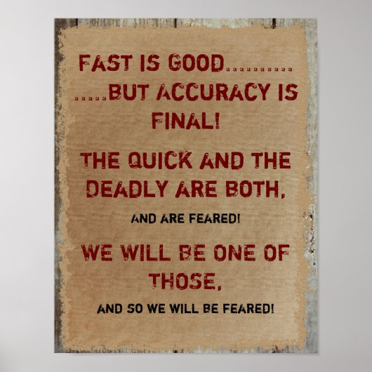 Fast Drawモチベーション・ポスター ポスター (正面)