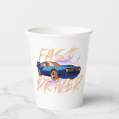 FAST DRIVER - 青 紙コップ (正面)