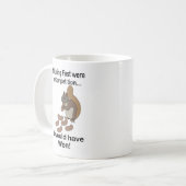 Fast Eating Squirrel Funny Quote コーヒーマグカップ (正面左)