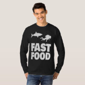 Fast Food Diver Shark Scuba Diving Diver Cute Tシャツ (正面フル)