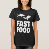 Fast Food Diver Shark Scuba Diving Diver Cute Tシャツ (正面)