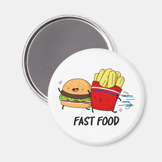 Fast Food Funny Burger And Fries Pun マグネット (正面/裏面)