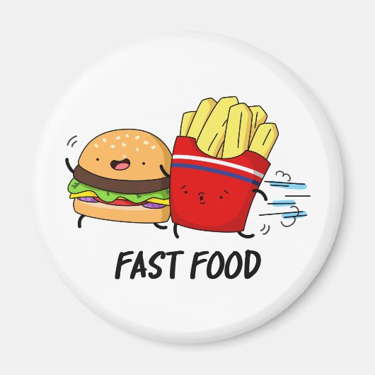 Fast Food Funny Burger And Fries Pun マグネット (正面)