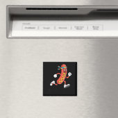 Fast Food Funny Pun Working Out Running Jogging Gy マグネット (インサイチュ (食洗機))