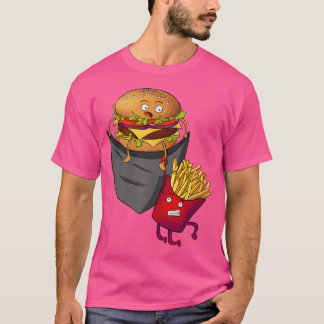 Fast Food In Pocket Fries Burger Pommes Frites Pot Tシャツ