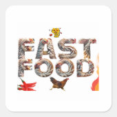 Fast Food Runner Stickers– Chicken Escape Editions スクエアシール (正面)