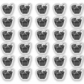 Fast Food Wedding Place Card Food Meal Menu Choice シール (正面)