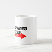 Fast Forward – Bold Red Motivation Quote Design コーヒーマグカップ (中央)
