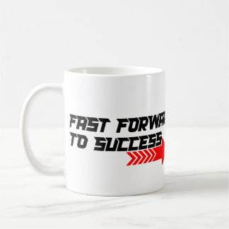 Fast Forward – Bold Red Motivation Quote Design コーヒーマグカップ