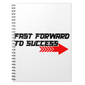 Fast Forward – Bold Red Motivation Quote Design ノートブック (正面)
