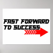 Fast Forward – Bold Red Motivation Quote Design ポスター (正面)