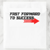 Fast Forward – Bold Red Motivation Quote Design 長方形シール (バッグ)