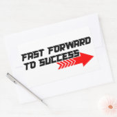 Fast Forward – Bold Red Motivation Quote Design 長方形シール (封筒)