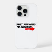Fast Forward – Bold Red Motivation Quote Design iPhoneケース (裏面)